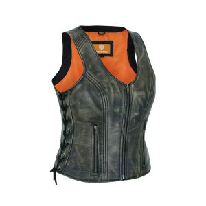 Women Leather Vest