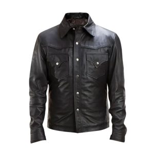 Men Leather Shirt