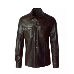 Women Leather Shirt