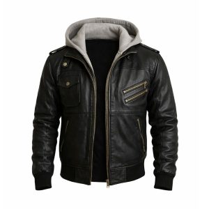 Leather Bomber Jacket