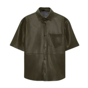Men Leather Shirt