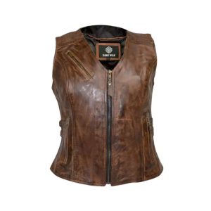 Women Leather Vest