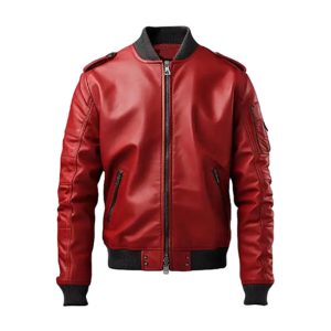 Leather Bomber Jacket